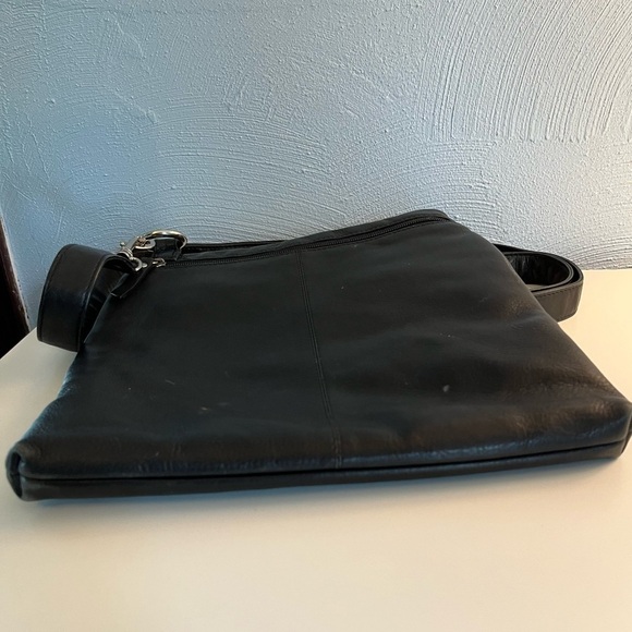 ili New York Black Genuine Leather Crossbody Bag Streetwear - Picture 16 of 16